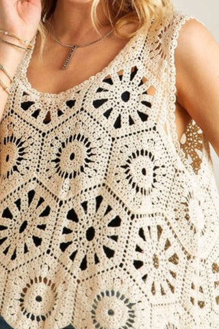 ADORA Crochet Wide Strap Tank - MOD&SOUL - Contemporary Women's Clothing