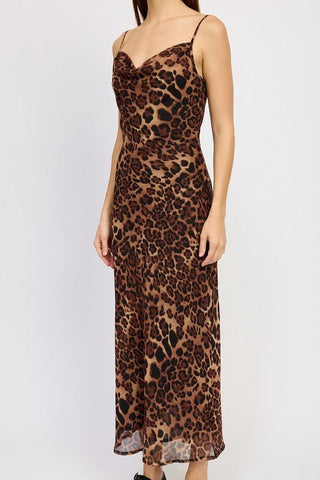 Animal Print Slip Maxi Dress - MOD&SOUL - Contemporary Women's Clothing