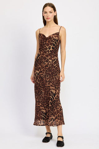 Animal Print Slip Maxi Dress - MOD&SOUL - Contemporary Women's Clothing