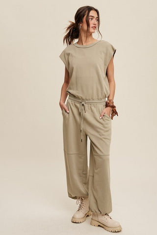 Athleisure French Terry Loose Jogger Jumpsuit - MOD&SOUL - Contemporary Women's Clothing