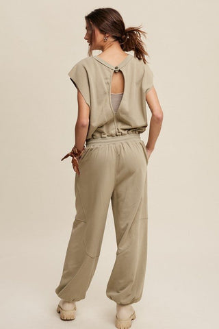 Athleisure French Terry Loose Jogger Jumpsuit - MOD&SOUL - Contemporary Women's Clothing