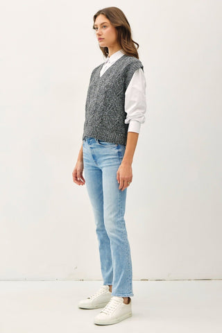 Be Cool Cable Knit V - Neck Sweater Vest - MOD&SOUL - Contemporary Women's Clothing