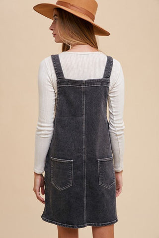 Black Denim Overall Dress - MOD&SOUL - Contemporary Women's Clothing