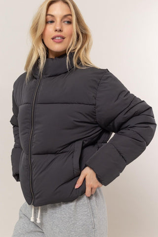 Black Quilted Puffer Jacket - MOD&SOUL - Contemporary Women's Clothing