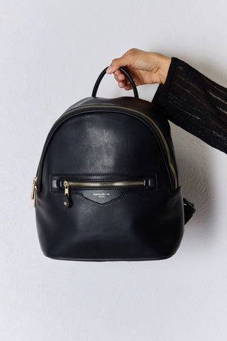 Black Vegan Leather Backpack - MOD&SOUL - Contemporary Women's Clothing