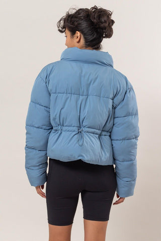 Blue Quilted Puffer Jacket - MOD&SOUL - Contemporary Women's Clothing