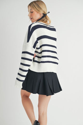 Bona Striped Cardigan - MOD&SOUL - Contemporary Women's Clothing