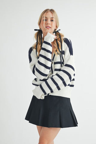 Bona Striped Cardigan - MOD&SOUL - Contemporary Women's Clothing