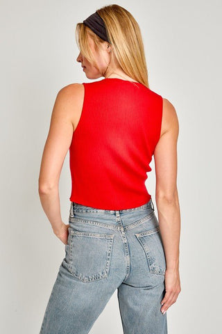 Bow Detail Sleeveless Knit Top - MOD&SOUL - Contemporary Women's Clothing