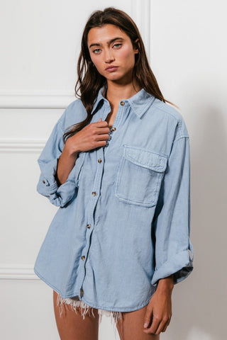 Button Down Utility Shirt - MOD&SOUL - Contemporary Women's Clothing