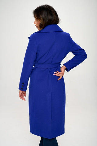 Coalition LA Double - Breasted Longline Coat with Belt - MOD&SOUL - Contemporary Women's Clothing