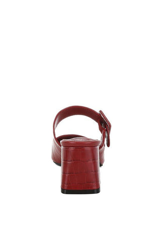 Croc Buckle Strap Detail Mules - MOD&SOUL - Contemporary Women's Clothing