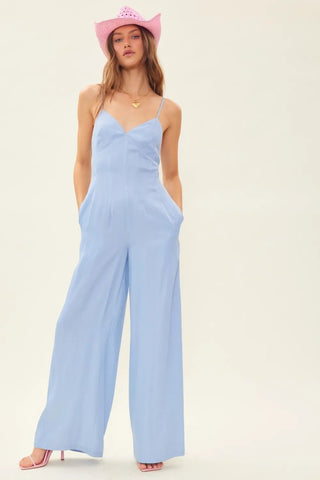 Drawstring Back Wide Leg Jumpsuit - MOD&SOUL - Contemporary Women's Clothing