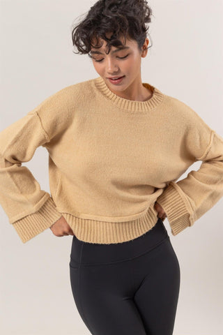 Dropped Shoulder Ribbed Sweater - MOD&SOUL - Contemporary Women's Clothing