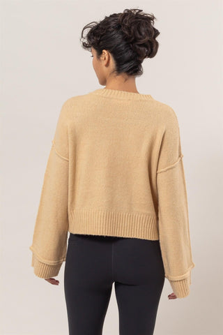 Dropped Shoulder Ribbed Sweater - MOD&SOUL - Contemporary Women's Clothing