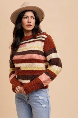 Elsie Color Block Sweater - MOD&SOUL - Contemporary Women's Clothing