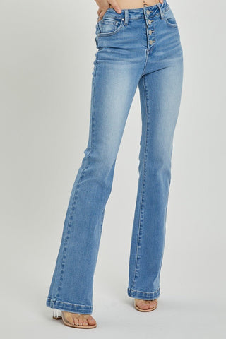 High Rise Button Fly Jeans - MOD&SOUL - Contemporary Women's Clothing