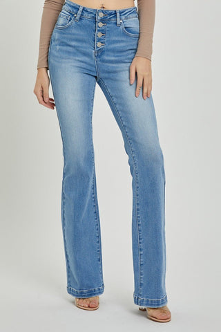 High Rise Button Fly Jeans - MOD&SOUL - Contemporary Women's Clothing