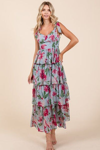 Jayden Floral Maxi Dress - Blue - MOD&SOUL - Contemporary Women's Clothing