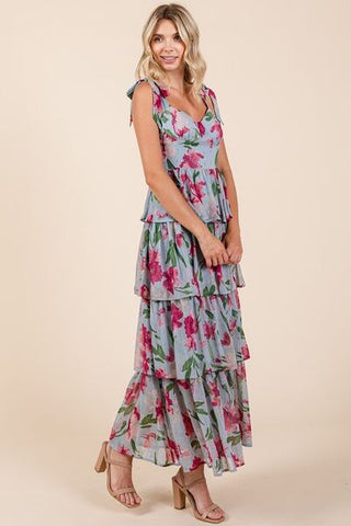 Jayden Floral Maxi Dress - Blue - MOD&SOUL - Contemporary Women's Clothing