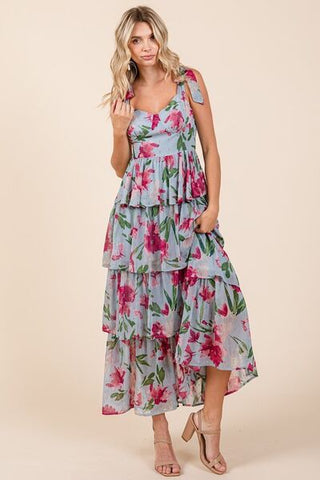 Jayden Floral Maxi Dress - Blue - MOD&SOUL - Contemporary Women's Clothing