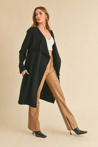 Open Front Longline Coat - MOD&SOUL - Contemporary Women's Clothing