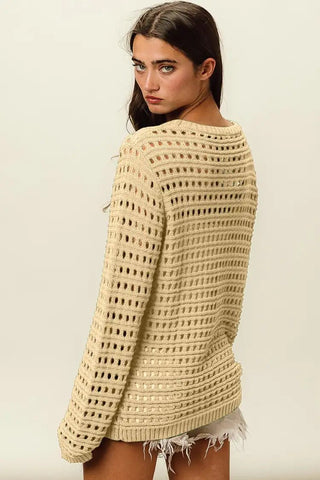 Openwork Knit Top - MOD&SOUL - Contemporary Women's Clothing