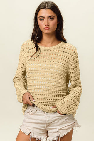 Openwork Knit Top - MOD&SOUL - Contemporary Women's Clothing