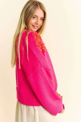 Pink Floral Cardigan - MOD&SOUL - Contemporary Women's Clothing