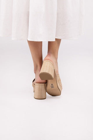 Raffia Slip On Mules - MOD&SOUL - Contemporary Women's Clothing