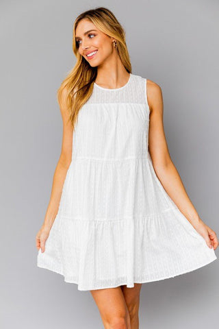 Sleeveless Tiered Mini Dress - MOD&SOUL - Contemporary Women's Clothing