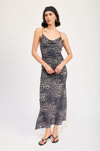 SLIGHT COWL MAXI DRESS WITH OPEN BACK - MOD&SOUL - Contemporary Women's Clothing