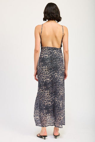 SLIGHT COWL MAXI DRESS WITH OPEN BACK - MOD&SOUL - Contemporary Women's Clothing