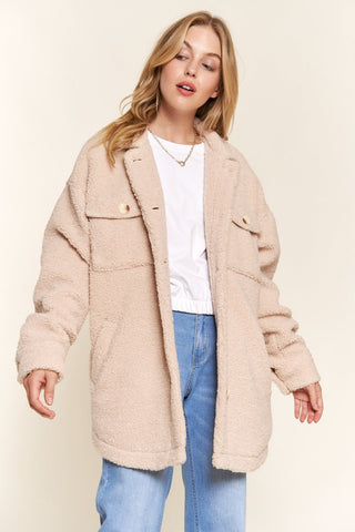 Teddy Sherpa Shacket - MOD&SOUL - Contemporary Women's Clothing