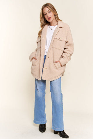 Teddy Sherpa Shacket - MOD&SOUL - Contemporary Women's Clothing