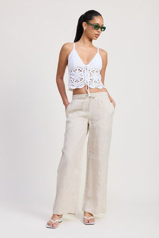 White Crochet Tie Top - MOD&SOUL - Contemporary Women's Clothing