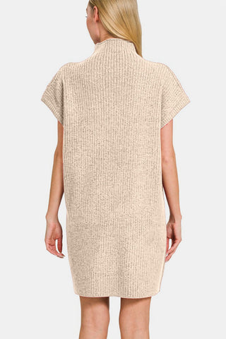 Zenana Short Sleeve Sweater Mini Dress - MOD&SOUL - Contemporary Women's Clothing