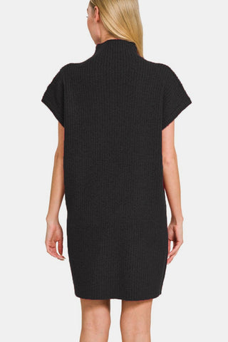 Zenana Short Sleeve Sweater Mini Dress - MOD&SOUL - Contemporary Women's Clothing