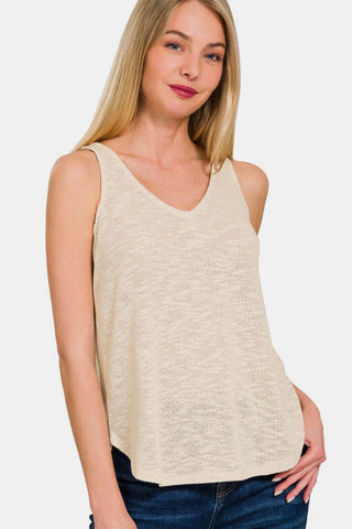 Zenana V - Neck Curved Hem Tank - MOD&SOUL - Contemporary Women's Clothing