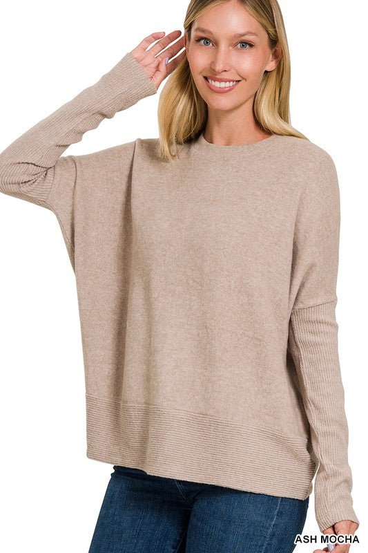 Brushed Melange Dolman Sleeve Sweater – MOD&SOUL - Contemporary