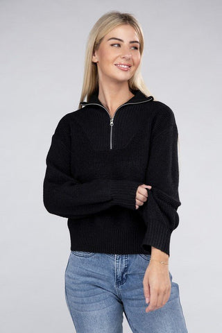 Easy-Wear Half-Zip Pullover - MOD&SOUL - Contemporary Women's Clothing