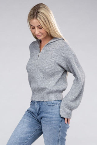 Easy-Wear Half-Zip Pullover - MOD&SOUL - Contemporary Women's Clothing