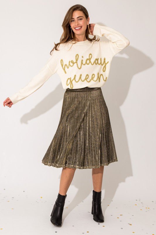 Womens pleated skirt clearance queen